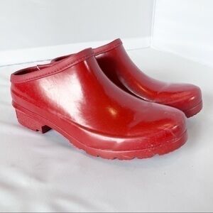 Laura Ashley Cherry Red Ankle Rain Boots Wellies Size 5.5